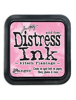 Kitsch flamingo, Distress, ink pad, Tim Holtz.